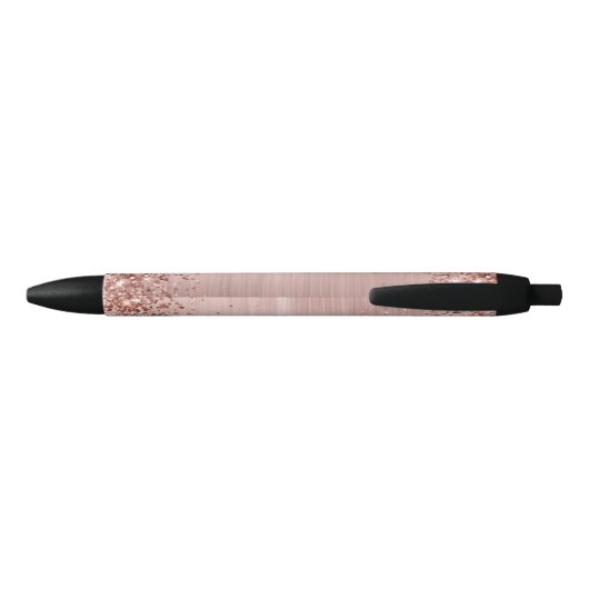 Stylo Noir Faux Sparkly Rose Gold Glitter Blush ombre (Dos)