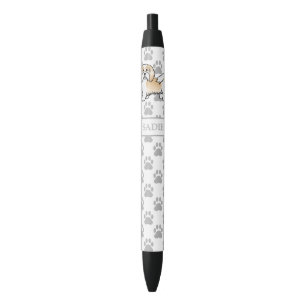Stylo Noir Fawn Et Blanc Havanais Cute Cartoon Chien Et Nom