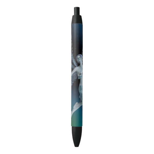 Stylo Noir Fée d'hiver (devant Vertical)