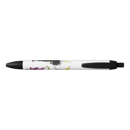 Stylo Noir Fée d'ombre rose (Dos)