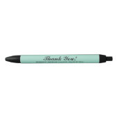Stylo Noir Fête de graduation Mint & Black Faveur personnalis (Devant)