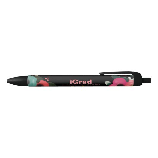 Stylo Noir Fête de graduation rose et noir Faveur personnalis (Haut)