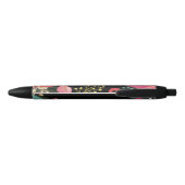 Stylo Noir Fête de graduation rose et noir Faveur personnalis (Dos)