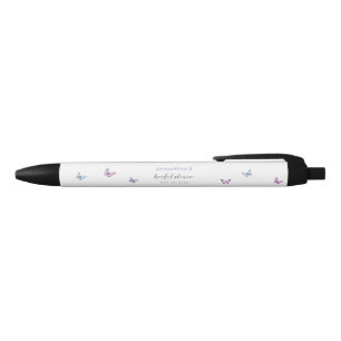 Stylo Noir Fête de mariage papillons modernes