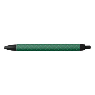 Stylo Noir Fêtes d'hiver vert foncé plaid