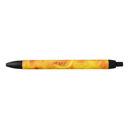 Stylo Noir Feu et flammes (Devant)