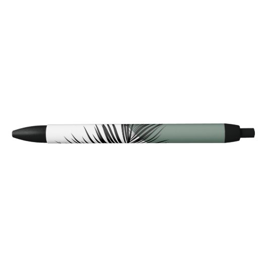 Stylo Noir Feuille de palme (Devant)