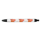 Stylo Noir Feuille d'érable d'aquarelle (Devant)