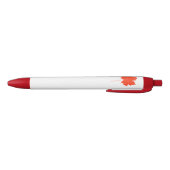 Stylo Noir Feuille d'érable rouge (Bas)