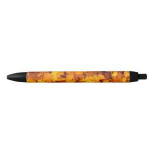 Stylo Noir Feuilles d'automne
