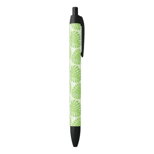 Stylo Noir Feuilles De Plante Tropical - Monstera Motif (Bas (Vertical))