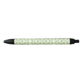 Stylo Noir Feuilles d'olive défilantes (Devant)