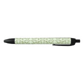 Stylo Noir Feuilles d'olive défilantes (Bas)