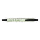 Stylo Noir Feuilles d'olive défilantes (Dos)