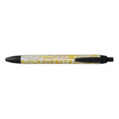 Stylo Noir Feuilles dorés Gelli (Dos)