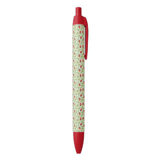 Stylo Noir Feuilles et coccinelles