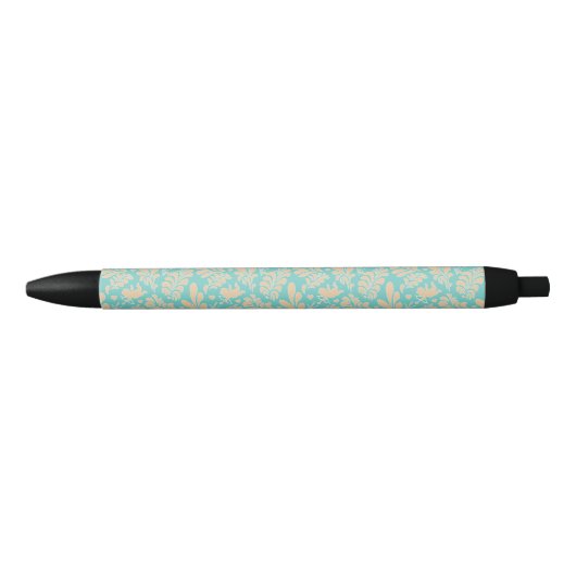 Stylo Noir Feuilles tropicaux (Devant)