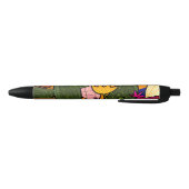 Stylo Noir feuilles tropicaux Abstraits et fleurs (Bas)