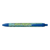 Stylo Noir Feuilles verts tropicaux (Dos)