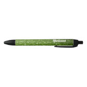 Stylo Noir Feux de parties scintillant vert clair Personnalis (Bas)