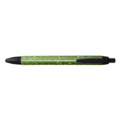 Stylo Noir Feux de parties scintillant vert clair Personnalis (Dos)
