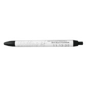 Stylo Noir Fhuile d'argent moderne Script effet mariage Faveu (Devant)