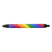 Stylo Noir Fierté arc-en-ciel (Devant)