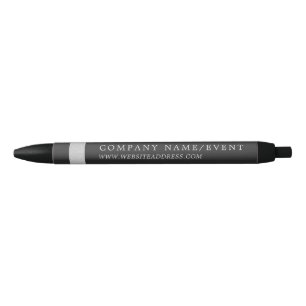 Stylo Noir Fil De Charbon, Bande D'Huile D'Argent Chic, Entre