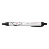 Stylo Noir Fille avec cheveux ondulés Coiffure icône de marqu (Bas)