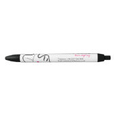 Stylo Noir Fille avec cheveux ondulés Coiffure icône de marqu (Devant)