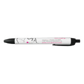 Stylo Noir Fille avec cheveux ondulés Coiffure icône de marqu (Bas)