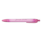Stylo Noir Fille Parties scintillant rose brillant Nom de scr (Bas)