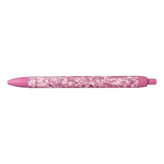Stylo Noir Fille Parties scintillant rose Confetti (Devant)