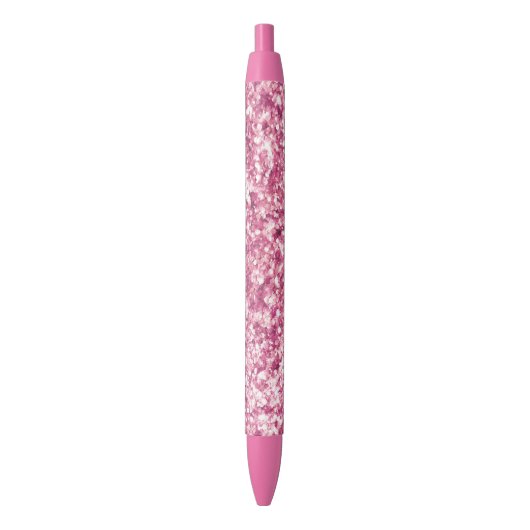 Stylo Noir Fille Parties scintillant rose Confetti (devant Vertical)