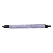 Stylo Noir Fille Parties scintillant violet Empreinte de léop (Devant)
