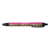 Stylo Noir Fille Rose Joueuse Coeurs Posters de animaux Nom (Bas)