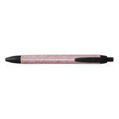 Stylo Noir Fille rose Rose Monogramme or Parties scintillant  (Dos)