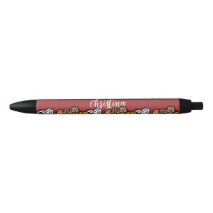 Stylo Noir Fille Rouge Joueuse Coeurs Posters de animaux Nom
