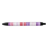 Stylo Noir Fille violet rose rose rouge rayures Noël (Devant)