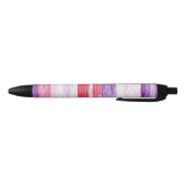 Stylo Noir Fille violet rose rose rouge rayures Noël (Bas)