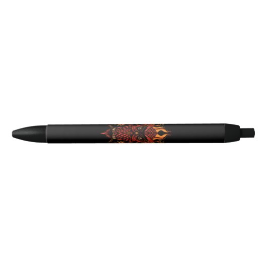 Stylo Noir Fire owl (Devant)