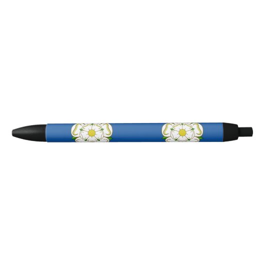Stylo Noir Flag of Yorkshire Black Ink Pen (Devant)
