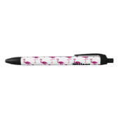 Stylo Noir Flamant flamand pétillant parties scintillant rose (Haut)