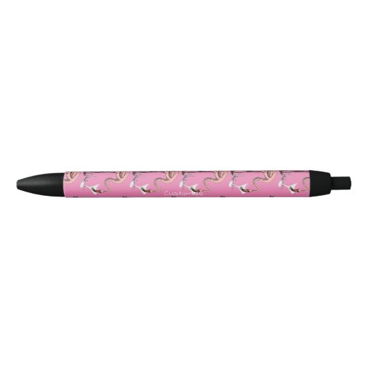 Stylo Noir Flamant rose Boire Martini Thunder_Cove (Devant)