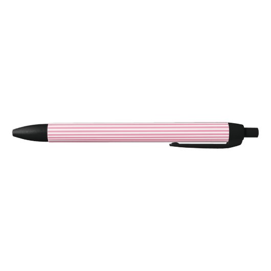 Stylo Noir Flamant rose en rayures rose (Bas)