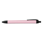 Stylo Noir Flamant rose en rayures rose (Haut)