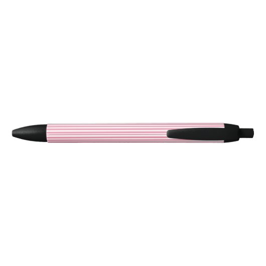 Stylo Noir Flamant rose en rayures rose (Dos)