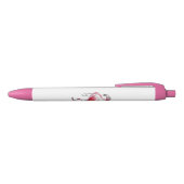 Stylo Noir Flamant rose fabuleux (Haut)