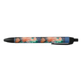 Stylo Noir Flamant rose pelucheux (Bas)