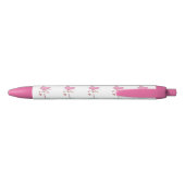 Stylo Noir Flamant rose rose rétro (Dos)